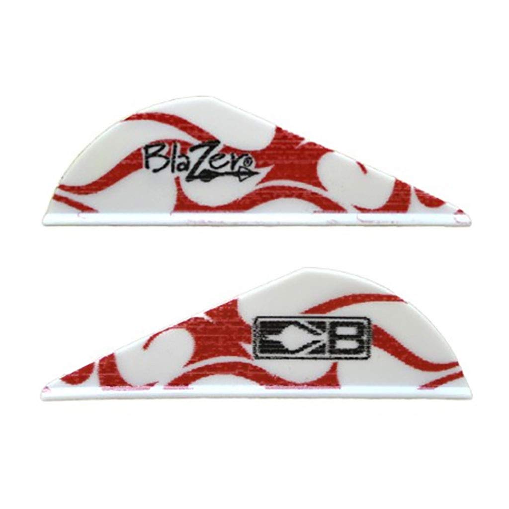 Bohning True Color 2" Blazer Vanes Red & White Flame Blazer Vane, 36pk