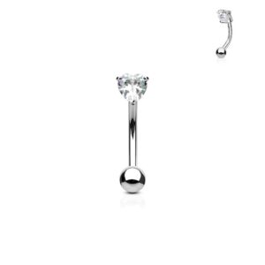 eybrow ring christina vertical hood vch jewelry genital piercing 7/16"-16g (heart steel) it"s use for eyebrow