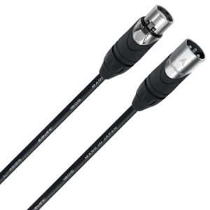 2 Units - 12 Foot - Canare L-4E6S, Star Quad, Shielded (Braided shield & Polyethylene Insulation) Balanced Microphone Cables terminated with Amphenol AX3M Silver XLR Male Connectors and Amphenol AX3F