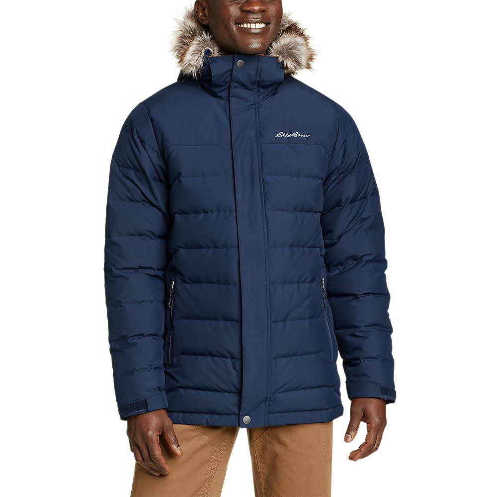 Eddie Bauer Men's Boundary Pass Down Parka, Medium Indigo, Large