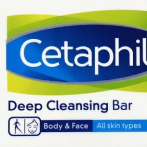 Cetaphil Bar Soap, Deep Cleansing Face and Body Bar, Pack of 3, For Dry to Normal, Sensitive Skin, Soap Free, Hypoallergenic, Paraben Free, Removes Makeup, Dirt and Oil