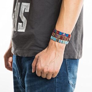 HZMAN Mix 6 Wrap Bracelets Men Women, Hemp Cords Ethnic Tribal Bracelets Wristbands (Mix 6 Wrap)