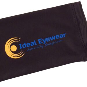 Ideal Eyewear Night Driving Wear Over Glasses Yellow Lens Fit Over Glasses (Black Frame with case, Medium)