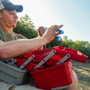 Flambeau Outdoors 6383TB 3-Tray - Classic Tray Tackle Box - Red/Gray