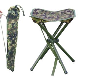 jshanmei camping stool portable folding stool for outdoor hiking fishing travel deluxe 4 leg, support 300 lbs