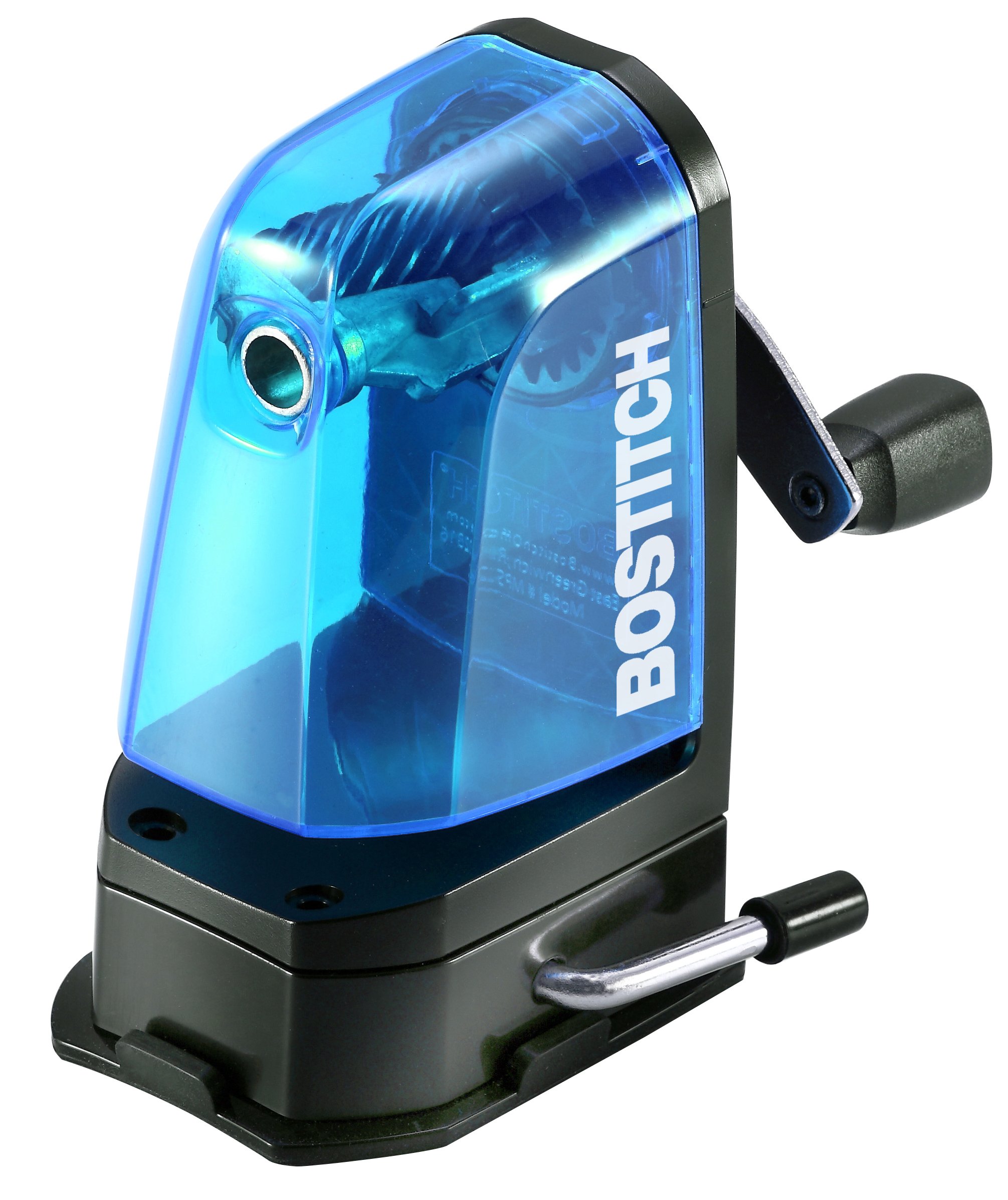 Bostitch Office Multi-Mount Manual Pencil Sharpener, Vacuum Mount or Screw Mount, Blue (MPS2-BLUE)