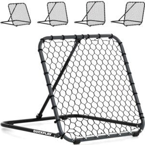 quickplay pro rebounder adjustable angle multi-sport trainer | soccer rebounder or baseball & softball pitch back | ideal for team and solo training (3 x 3')