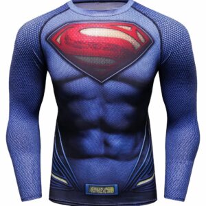 Red Plume Men's Film Super-Hero Series Compression Sports Shirt Skin Running Long Sleeve Tee