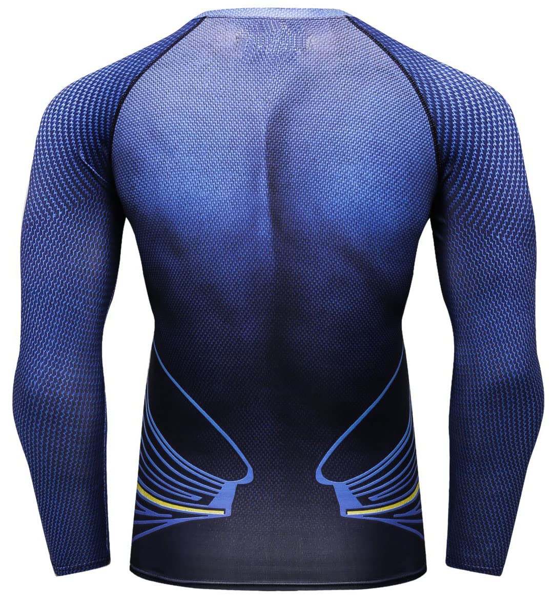 Red Plume Men's Film Super-Hero Series Compression Sports Shirt Skin Running Long Sleeve Tee