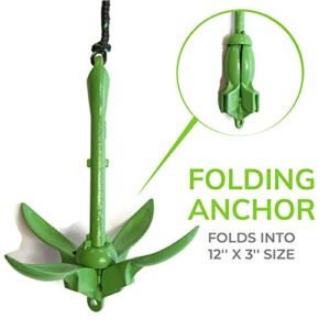 Gradient Fitness Kayak Anchor | Paddle Board Anchor, Small Boat and Canoe Anchors, Jet Ski Anchor, Jetski Accessory, PWC Anchor, Kayak Anchor Kit.