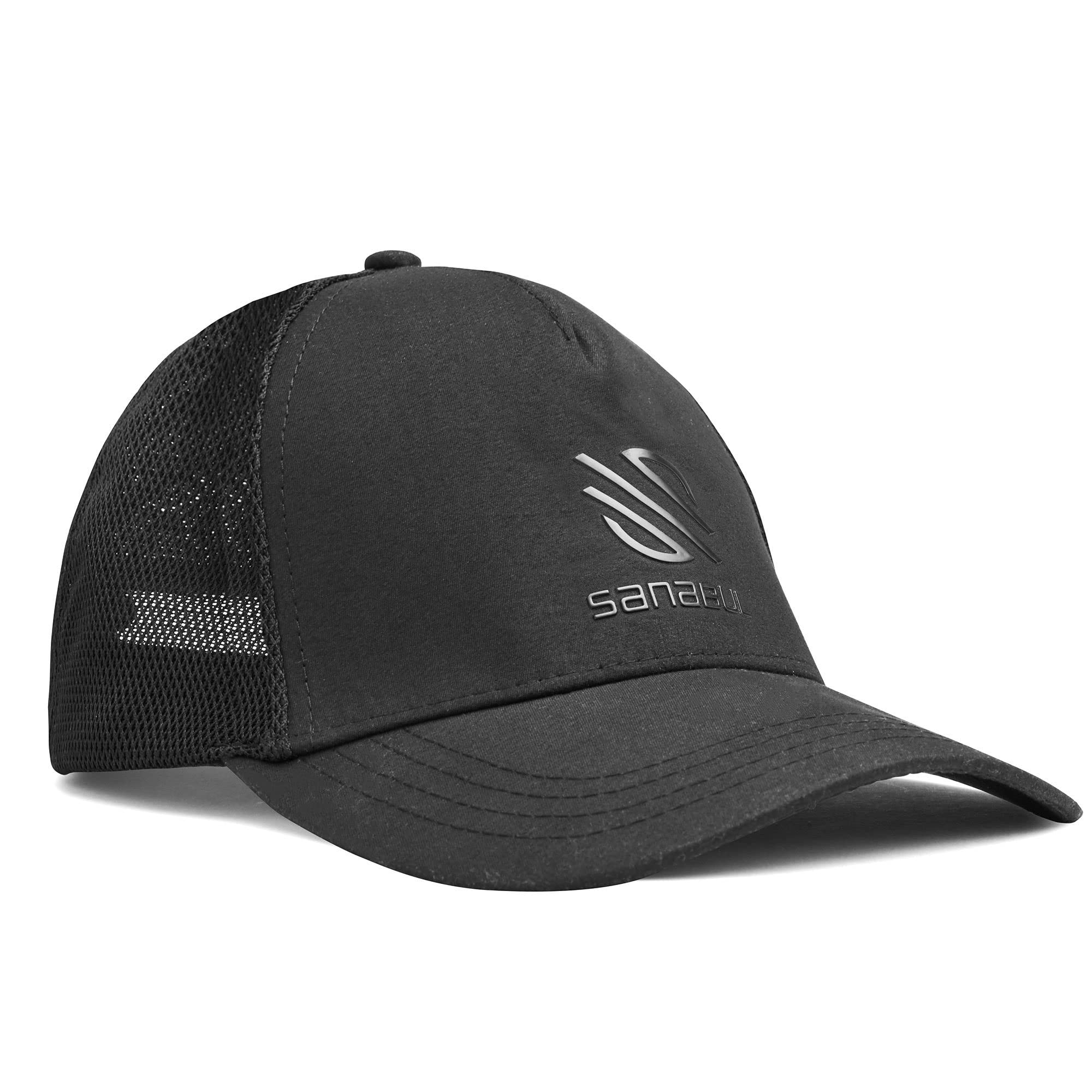 Sanabul Blackout Trucker Performance Hat for Men and Women | Elevate Your Style and Performance with Minimalist Design Technology