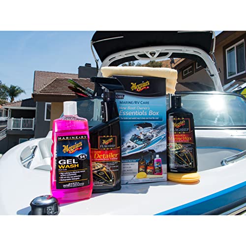 Meguiar's New Boat Owner's Essentials Box - Boat Cleaning Kit With Premium Marine-Grade Products for Your Boat or RV