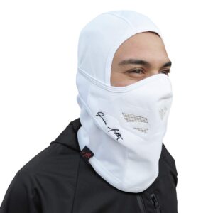 full balaclava ski face mask. use for snowboarding & cold winter weather sports (one size, white)