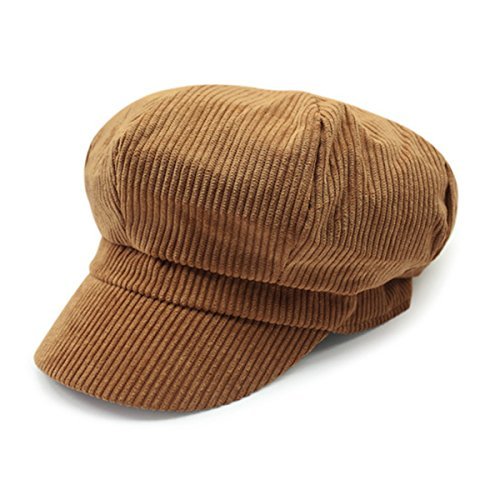 ZLSLZ Women's Retro Peaked Ivy Newsboy Paperboy Gatsby Cabbie Painter Cap Hats (5-Tan)