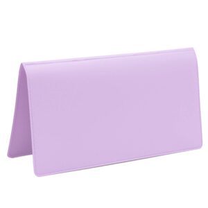 lavendar vinyl checkbook cover, top tear personal vinyl checkbook cover