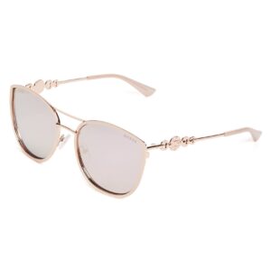 GUESS Womens GF6053 Shiny Rose Gold/Blush/Pink Mirror Lens One Size