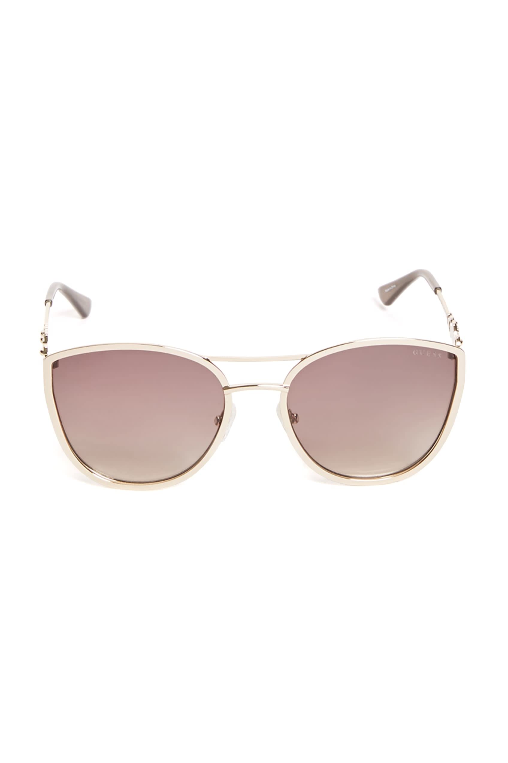 GUESS Womens GF6053 Shiny Rose Gold/Blush/Pink Mirror Lens One Size