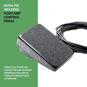 NOVA TIG Welding Foot Amp Control Pedal, Compatible with Hobart and Miller Welders, 14-pin Plug, 25-ft Cable, Replaces RFCS-14, 043554, RFCS-14 HD, 194744