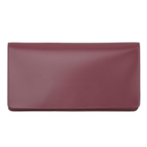 Burgundy Vinyl Checkbook Cover, Top Tear Personal Vinyl Checkbook Cover