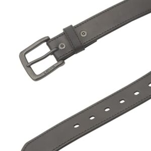 Levi's Men's Casual Leather Belt, Matte Black, Large (38-40)