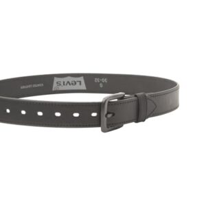 Levi's Men's Casual Leather Belt, Matte Black, Large (38-40)