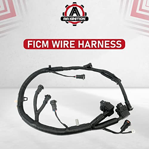 FICM Engine Fuel Injector Complete Wire Harness - Replaces Part 5C3Z9D930A, 5C3Z-9D930-A - Compatible with Ford Vehicles F250 F350 F450 F550 - Powerstroke 6.0L Diesel - 2003-2007