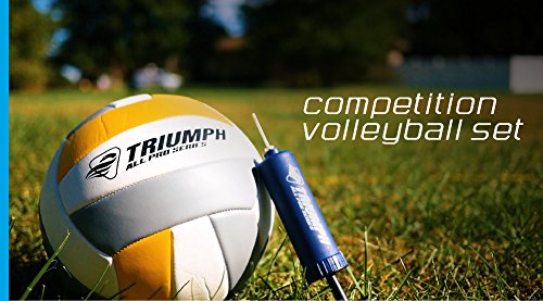 Triumph Classic Volleyball Set - Includes Regulation Size Volleyball, Pump and Padded Carry Case