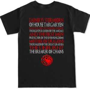 FTD Apparel Men's Daenerys Targaryen T Shirt - XXL Black