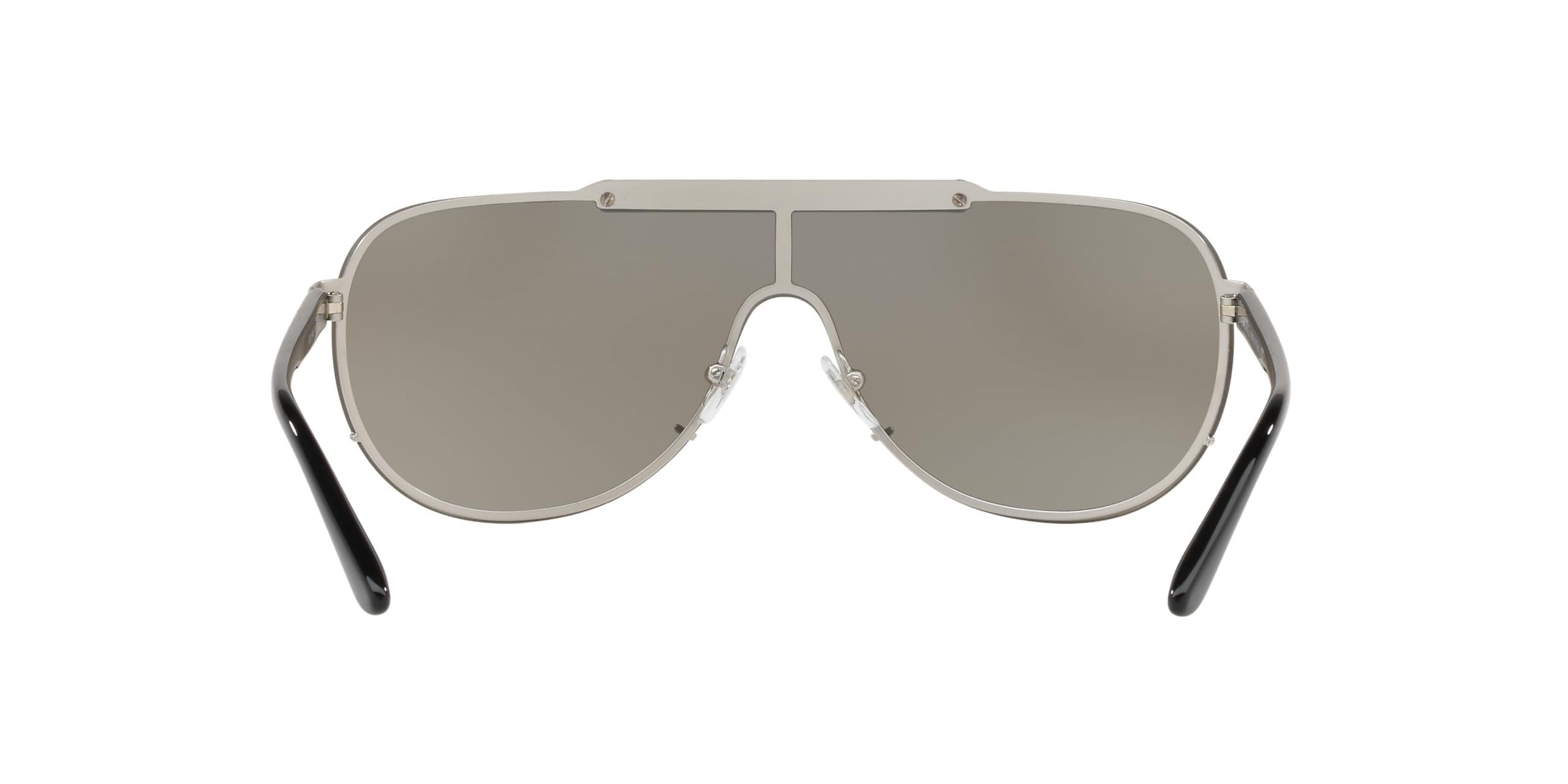 Versace Man Sunglasses Silver Frame, Light Grey Mirror Silver Lenses, 0MM