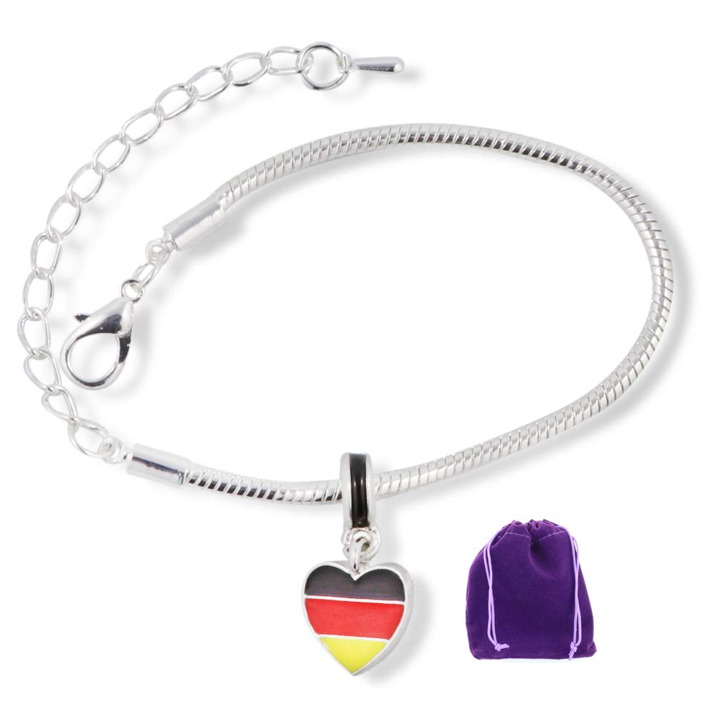 German Jewelry | German Flag Bracelet and Germany Jewelry for Those that are German or Just Love Germany a Great Germany Bracelet or can be used as a German Pendant with the Germany Charm German Flag