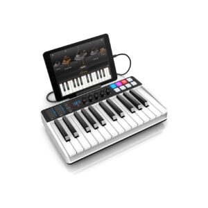 IK Multimedia iRig Keys I/O 25-keys Midi Controller with 24-bit up to 96kHz Audio Interface for iPhone/iPad, Android and Mac/PC