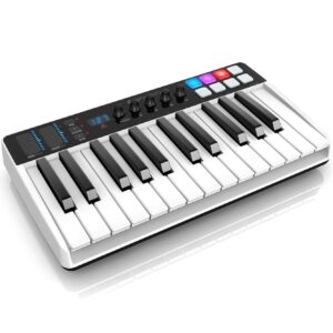 IK Multimedia iRig Keys I/O 25-keys Midi Controller with 24-bit up to 96kHz Audio Interface for iPhone/iPad, Android and Mac/PC