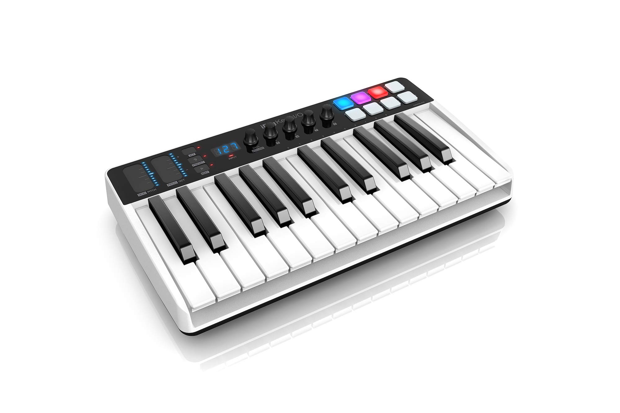 IK Multimedia iRig Keys I/O 25-keys Midi Controller with 24-bit up to 96kHz Audio Interface for iPhone/iPad, Android and Mac/PC