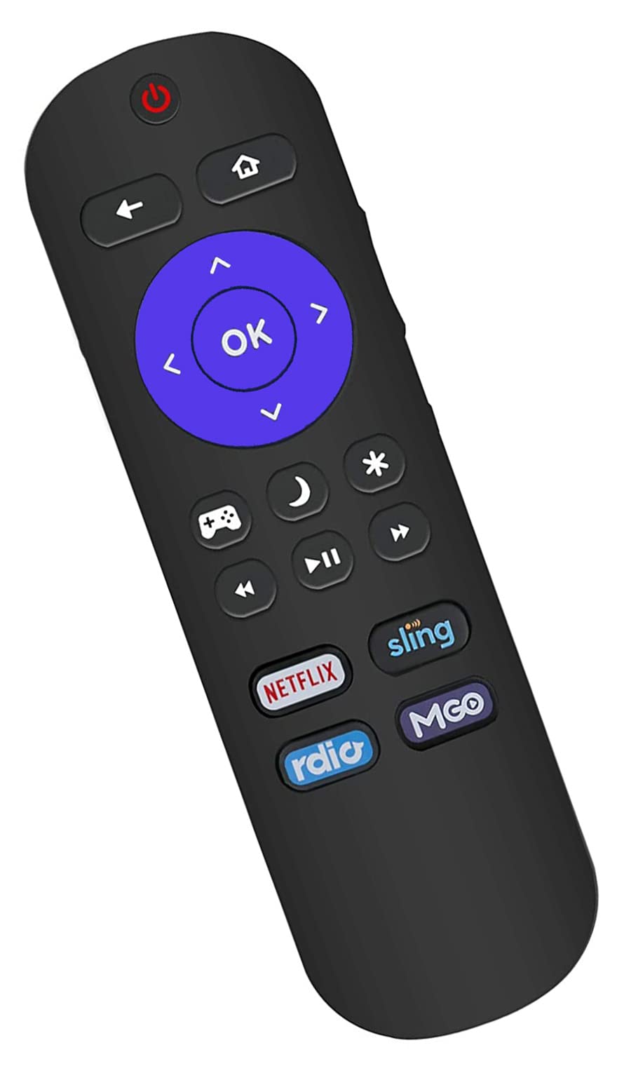 Universal Remote Control Replacement for Insignia ROKU TV Remote w/Volume Control & TV Power Button for All Insignia Roku TV (No Pairing Needed)