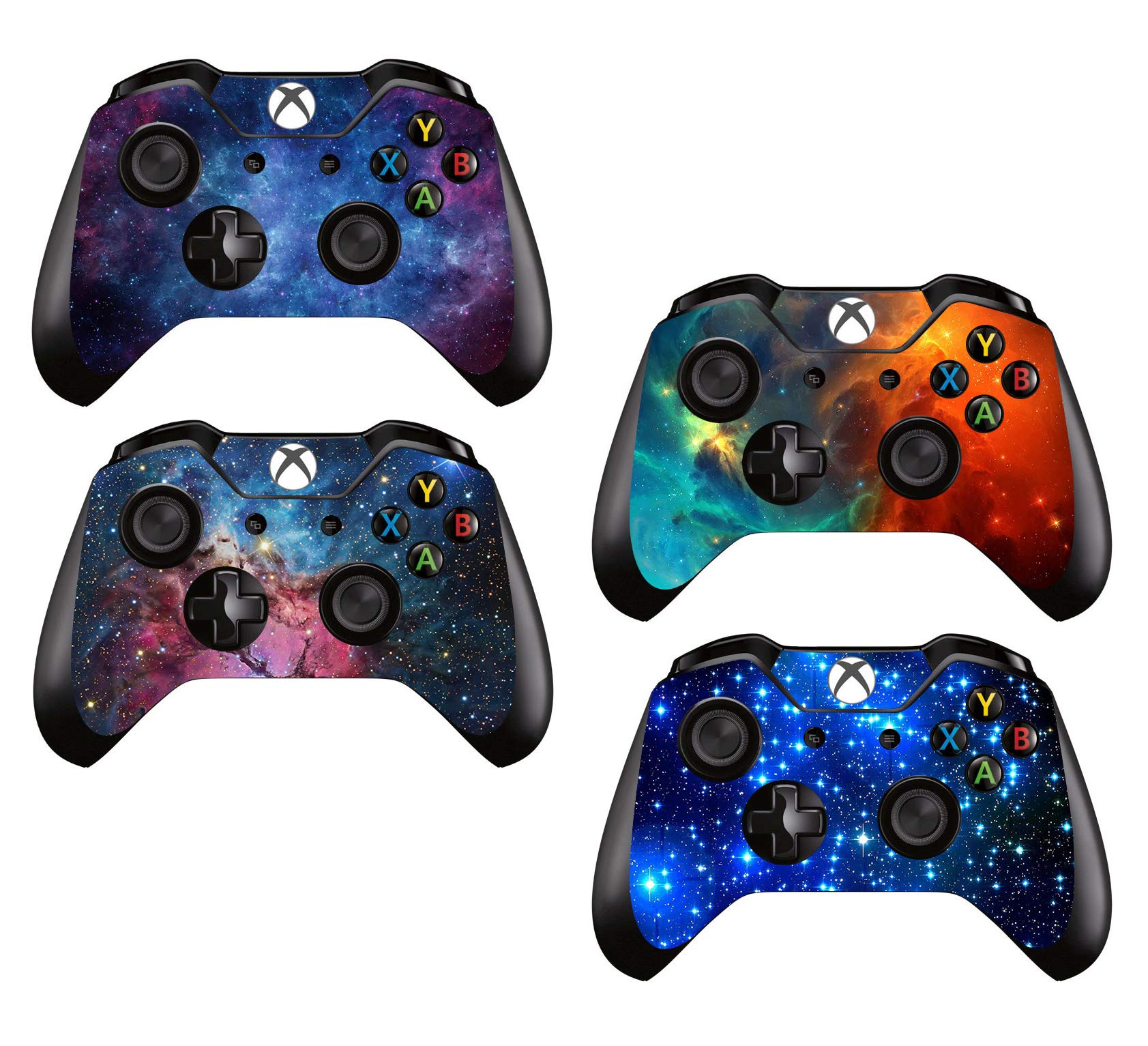 UUShop Vinyl Skin Sticker Decal Cover for Microsoft Xbox One Controller - Galaxy Starry - 4 differences style(NOT for One S or X)