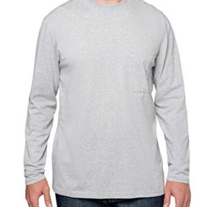 Insect Shield Men's UPF Dri-Balance Long Sleeve Pocket Tee, Heather Grey, 3X-Large