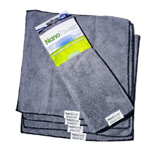 Life Miracle Nano Towels - The Amazing Eco Cloth That Cleans Virtually Any Surface with Only Water. No More Paper Towels Or Toxic Chemicals. 4-Pack (14x14, Grey)