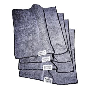 Life Miracle Nano Towels - The Amazing Eco Cloth That Cleans Virtually Any Surface with Only Water. No More Paper Towels Or Toxic Chemicals. 4-Pack (14x14, Grey)