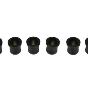 Dopro Set of 6 Black Guitar String Through Body 5/16" String Ferrules for American Standard Telecaster