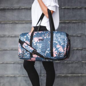 Jadyn B 22" Women's Large Duffel/Weekender Bag with Shoe Pocket, Travel Bag (Navy Floral)