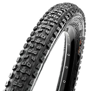 maxxis aggressor folding dual compound exo/tr tyre - black, 27.5 x 2.50-inch