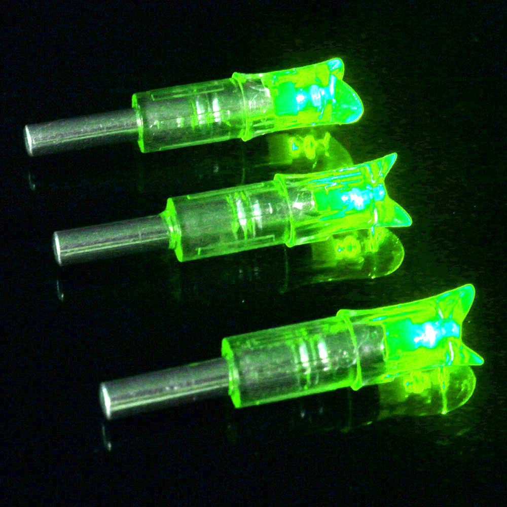 XHYCKJ 6PCS Lighted Nocks for Crossbow Bolts with 0.297" to 0.302"/7.62mm Diameter,Screwdriver Included (Green)