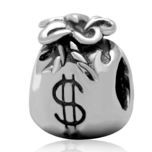 925 sterling silver money bag charm dollar charm las vagas charm lucky charm usa symbol charm for pandora charms bracelet