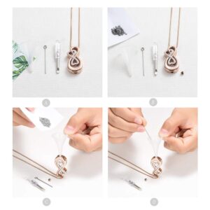 Infinity Love Urn Pendant Stainless Steel Snake Chain Cremation Jewelry for Ashes for Woman Free Filling Tools Include