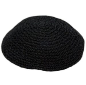 black all size hand made yarmulke jewish kippah kipa judaica yamaka kippa yamakah yarmulka hat men or kids (17cm 6.6inch)