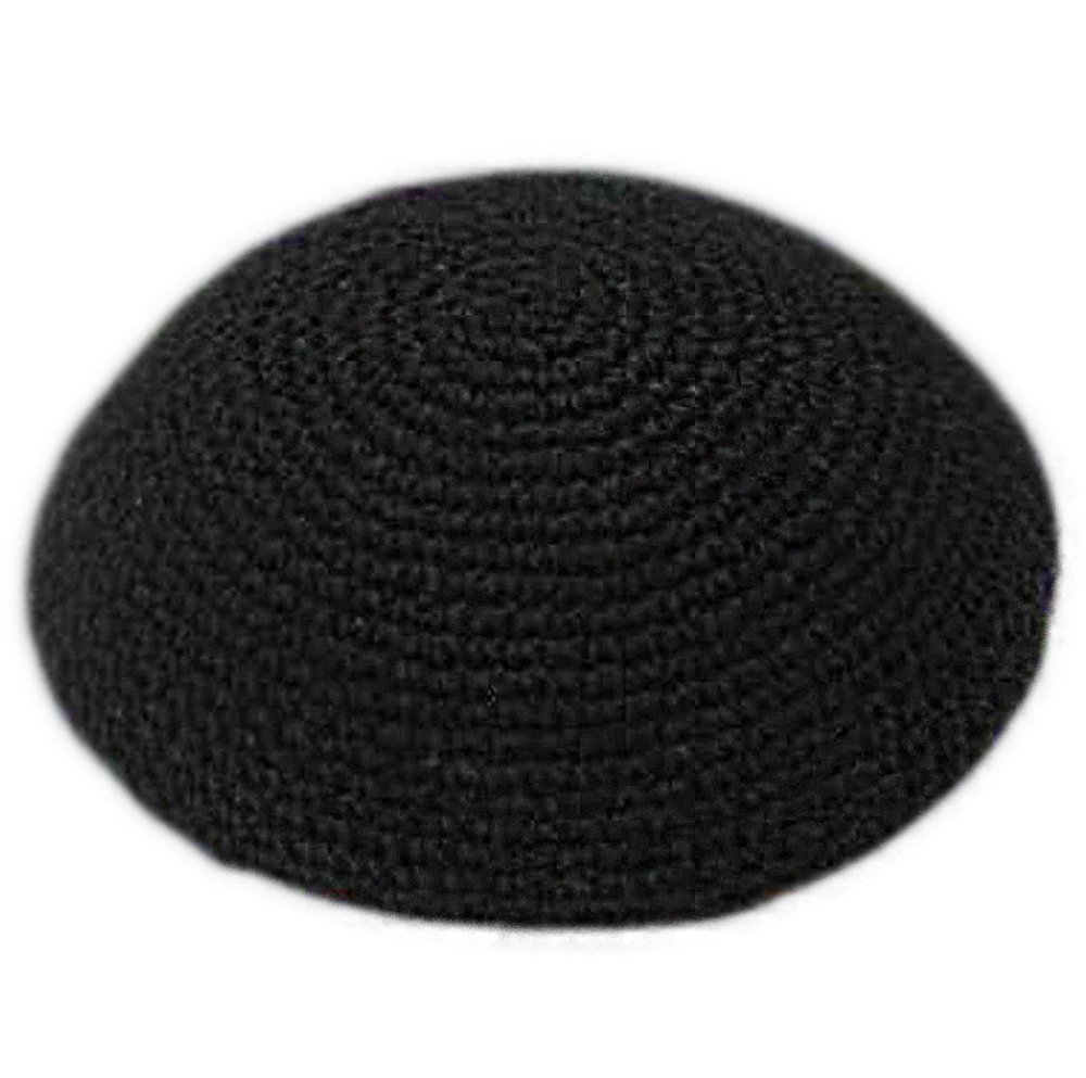 Black All Size Hand Made Yarmulke Jewish Kippah Kipa Judaica Yamaka Kippa Yamakah Yarmulka Hat Men Or Kids (17CM 6.6INCH)