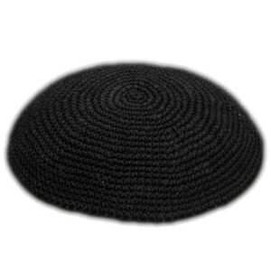 Black All Size Hand Made Yarmulke Jewish Kippah Kipa Judaica Yamaka Kippa Yamakah Yarmulka Hat Men Or Kids (17CM 6.6INCH)