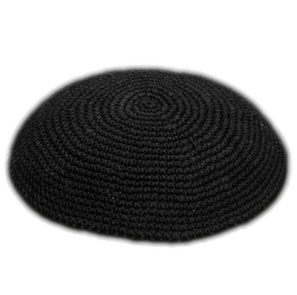 Black All Size Hand Made Yarmulke Jewish Kippah Kipa Judaica Yamaka Kippa Yamakah Yarmulka Hat Men Or Kids (17CM 6.6INCH)