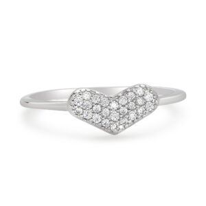 d jewelry 925 sterling silver micro pave heart cz ring rhodium plated (5)