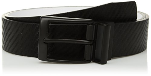 Nike Men's Standard Carbon Fiber-Texture Reversible Belt, Black/White, 36